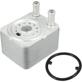 X AUTOHAUX Car Engine Oil Cooler Housing with Gasket Assembly for Volkswagen Passat Jetta Golf Eos Touareg Beetle R32 SportWagen 038117021B