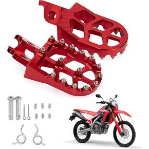 أوتاد قدم الدراجة الأوساخ على نطاق واسع CNC تم ترقيتها لـ CRF300L CRF150R CRF250R CRF450R CRF250L CRF250X CRF450X CRF450RL CR125 CR250 MINI دراجة دراجة دراجة مسند (أسود)