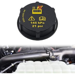 Coolant Reservoir Cap, Radiator Expansion Tank Cap Compatible with Ranger Expedition Explorer Transit Focus Mustang Fusion Escape F150 F250 F350, Replaces OE# DG93-8101-AA, 3M5H810-OAC