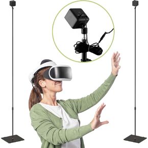Skywin VR Stand and Hidden Cable Set Compatible with HTC Vive & Index Base Station - Tempered Glass HTC Vive Stand and Cable Set for Vive and Rift Constellation Sensors (Hidden Cable Version)