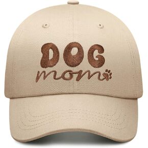 Dog Mom Hat, Dog Lover Gifts, Mama Gifts for Women, Adjustable Low Profile Unstructured Cotton Baseball Cap