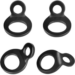4 Packs Multi-Purpose Tie Down Strap Rings, 0.7" x 1.5" Stainless Steel Tie-Down Anchor Hooks for Mounting in Garage, Universal Hook Replacement for Motorcycles Trailers Trucks