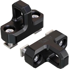رينو سرير السكك الحديدية ، ربط الألومنيوم أسفل المرساة متوافقة مع T-Track Tie Down System Truck (Black ، 2pcs)
