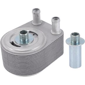 Engine Oil Cooler for Dodge Charger No.4792912AE/4792912AD | Transmission Oil Cooler Silver Tone Aluminum Alloy 1 Pc for Dodge Magnum