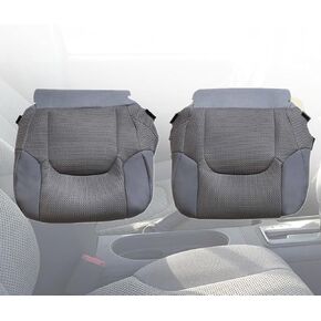 FZJDSD Gray Cloth Driver & Passenger Side Bottom Seat Cover Compatible with Nissan Frontier SV Crew Cab 2005 2006 2007 2008 2009 2010 2011 2012 2013 2014 2015 2016 2017 2018 2019