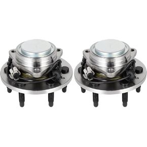 Cciyu Wheel Hub Assembly 2pcs الأمامية اليسرى اليسار 6 العروات ABS مع مستشعر Tegral 515159 لـ Cadillac Escalade ESV 2015-2019 2WD لـ Chevrolet Silverado 1500 لـ GMC Yukon 2WD Wheel Hubs