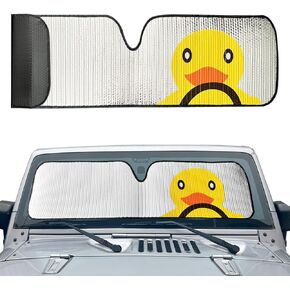 Windshield Sun Shade Windshield Shade Compatible with Jeep Wrangler TJ JK JL & Gladiator JT|Heat Shield Sun Visor Cover Windshied Sunshade Block UV Rays|1Pcs