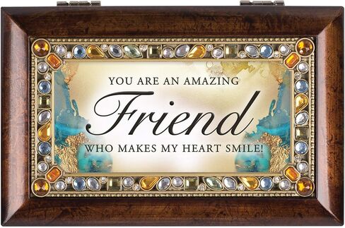 Cottage Garden You are an Amazing Friend Amber Jewelry Petite Music Box Plays That's What Friends are for in Saudi Arabia