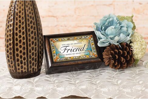 Cottage Garden You are an Amazing Friend Amber Jewelry Petite Music Box Plays That's What Friends are for in Saudi Arabia