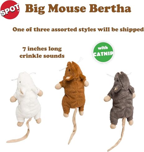 Ethical Pets 52085 Big Mouse Bertha Catnip Toys in Kuwait