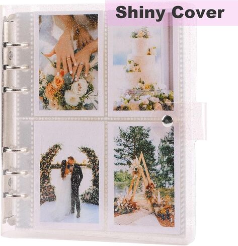 Polaroid Photo Album with 200 Pockets, Shiny Photocard Binder, Purple Memory Book, PVC Cover Portable Small Album for 200 2 ×3 Photos Suitable for Baby Wedding Travel, 1 PACK in Kuwait