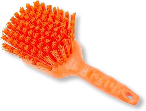 SPARTA 3662000 Flo-Pac Plastic Handle Utility Scrub Brush, Nylon Bristles, 2" Bristle Trim, 8" Length, White, 1 Count (Pack of 1) in Saudi Arabia