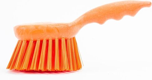 SPARTA 3662000 Flo-Pac Plastic Handle Utility Scrub Brush, Nylon Bristles, 2" Bristle Trim, 8" Length, White, 1 Count (Pack of 1) in Saudi Arabia