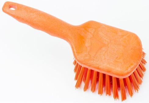 SPARTA 3662000 Flo-Pac Plastic Handle Utility Scrub Brush, Nylon Bristles, 2" Bristle Trim, 8" Length, White, 1 Count (Pack of 1) in Saudi Arabia