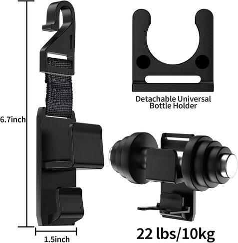 KOOPAO Car Seat Headrest Hook, 4 Pack Universal Car Storage Headrest Hanger Holder Hooks, Vehicle Strong and Durable Backseat Hanger for Handbag Purse Coat and Grocery Bag in Saudi Arabia