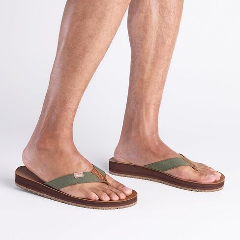 Feelgoodz Men's Zensole Kinderz Water-resistant Vegan Leather/Natural Rubber Flip Flops in Saudi Arabia