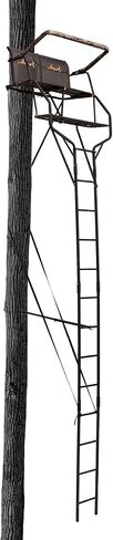 Muddy Double Droptine Deer Hunting Ladderstand, 2 Person | Climbing Tree Stand with Flex-Tek Seat and Padded Adjustable Shooting Rail in Kuwait