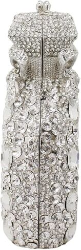 Women Rhinestone Perfume Bottle Clutch Purse Luxury Shell Crystal Evening Bag Cute Diamond Wedding Party Handbag in Kuwait