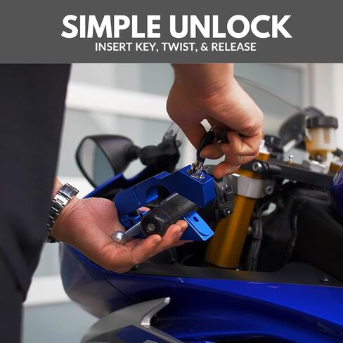 Ploris by Monster Fairings Motorcycle Handlebar Grips Hucked Duty قابل للتعديل قفل دراجة نارية للسرقة للحماية (أسود) in Saudi Arabia