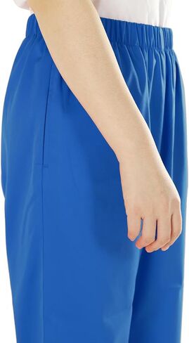 Scrubs for Women Set, Medical Uniform V-Neck Stretch Top & Straight Pants,Elastic Waistband,4 Pockets in Saudi Arabia