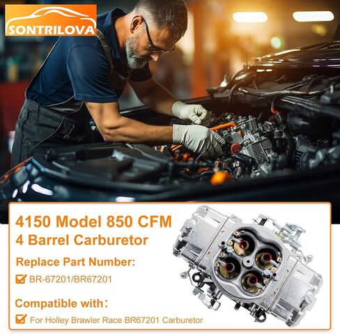 استبدل Holley BR-67270 Carburetor 4150 Model 600 CFM 4 برميل مزدوج ، متوافق مع Holley Chrysler ، Dodge ، Ford ، GM ، Lincoln ، Mercury ، Plymouth.Electric Choke ، Vacuum Secondaries (600 CFM) in Kuwait