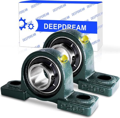 DEEPDREAM UCP209-28 Pillow Block Mounted Bearing 1-3/4" Bore Solid Cast Iron Base (2 Pack)… in Saudi Arabia