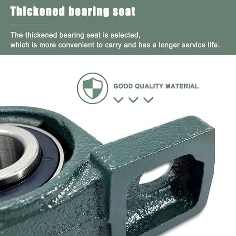 DEEPDREAM UCP209-28 Pillow Block Mounted Bearing 1-3/4" Bore Solid Cast Iron Base (2 Pack)… in Saudi Arabia