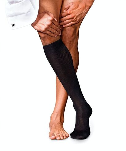 FALKE Men's No. 6 Knee-High Socks, Lightweight, Silky Soft, Breathable, Luxurious Merino Wool Silk, Premium Stockings, 1 Pair in Saudi Arabia