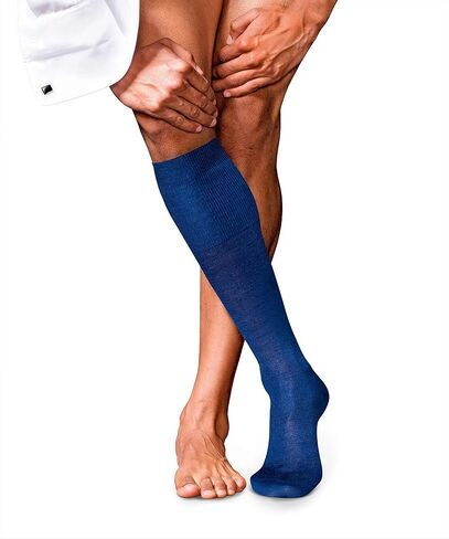 FALKE Men's No. 6 Knee-High Socks, Lightweight, Silky Soft, Breathable, Luxurious Merino Wool Silk, Premium Stockings, 1 Pair in Saudi Arabia