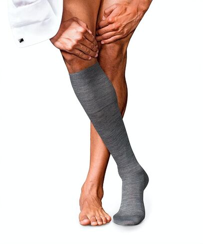 FALKE Men's No. 6 Knee-High Socks, Lightweight, Silky Soft, Breathable, Luxurious Merino Wool Silk, Premium Stockings, 1 Pair in Saudi Arabia