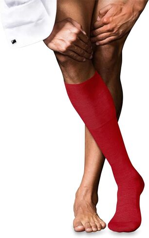 FALKE Men's No. 6 Knee-High Socks, Lightweight, Silky Soft, Breathable, Luxurious Merino Wool Silk, Premium Stockings, 1 Pair in Saudi Arabia