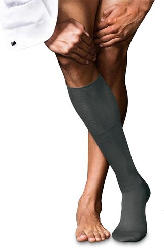FALKE Men's No. 6 Knee-High Socks, Lightweight, Silky Soft, Breathable, Luxurious Merino Wool Silk, Premium Stockings, 1 Pair in Saudi Arabia