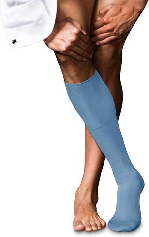 FALKE Men's No. 6 Knee-High Socks, Lightweight, Silky Soft, Breathable, Luxurious Merino Wool Silk, Premium Stockings, 1 Pair in Saudi Arabia