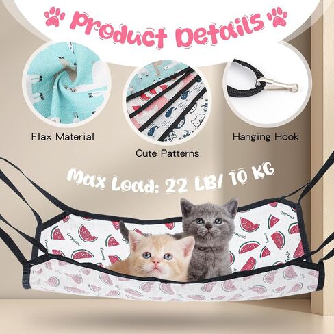 5 Pieces Pet Hammock Cats Ferret Hammock Soft Pet Bed Suitable for Guinea Pig Hamster Gerbil Kittens Cats Cage in Saudi Arabia