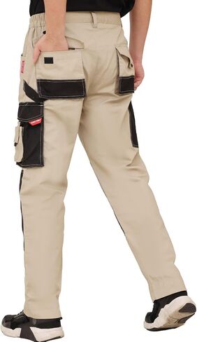 WORK IDEA Men's Rugged Work Pants Canvas Cargo Pants with Knee Pad Pockets in Kuwait