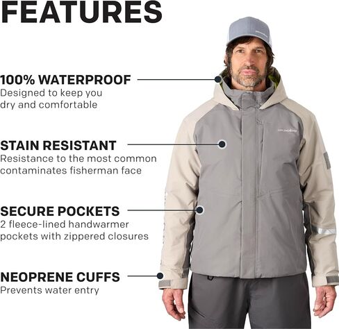 Grundéns Transmit X Jacket - Men’s Waterproof and Wind Resistant Jacket, All Weather Commercial Fishing, Breathable in Saudi Arabia
