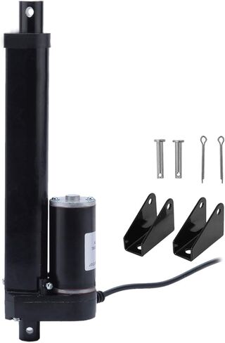 DasMarine 4" Stroke Linear Actuator with Mounting Bracket for Recliner TV Table Lift Massage Bed Electric Sofa,Linear Electric Actuator 225LBS Load Capacity 10mm/s Speed 12V DC,Black,Indoor Outdoor in Kuwait