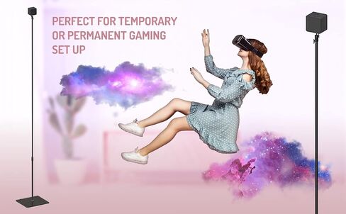 Skywin VR Stand and Hidden Cable Set Compatible with HTC Vive & Index Base Station - Tempered Glass HTC Vive Stand and Cable Set for Vive and Rift Constellation Sensors (Hidden Cable Version) in Kuwait