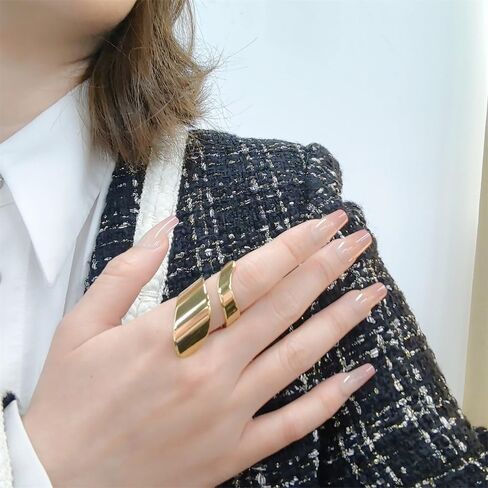 DTJA Twisted Twisted Ringing Ring for Women Gold Plated Stains Stains Stail Fashion Spiral Open Band Rings Finger Fut in Kuwait