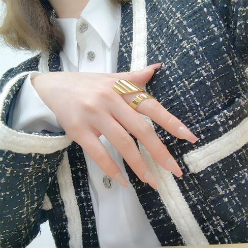 DTJA Twisted Twisted Ringing Ring for Women Gold Plated Stains Stains Stail Fashion Spiral Open Band Rings Finger Fut in Kuwait