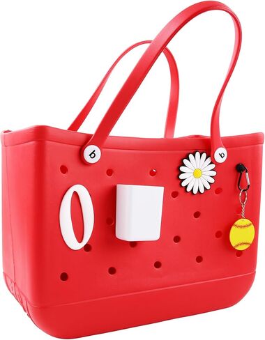 Organizer Accessory for Bogg Bag and Simply Southern Tote - Insert Holder Charm for Small Items like Keychain, Sunglasses, Gum Compatible with Most Beach Tote - Multiple Color Options(White) in Saudi Arabia
