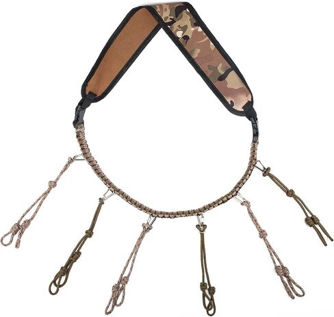 Windspeed Duck Call Lanyard, Hand Braided Paracord Game Call Lanyard with 12 Adjustable Loops and 6 Buckles, Military Grade Hunting Call Lanyard for Outdoor Predator in Kuwait