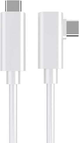 VR Streaming Link Cable Compatible for Oculus Quest, Cuxnoo Virtual Reality Headset Cable Angle USB 3.2 Gen1 C-C High-Speed Data Transfer, Fast Charging Cord, 15FT Black in Kuwait