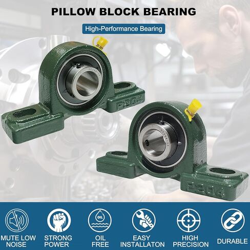 Tonmp 4 عبوات UCP204-12 محمل كروي مثبت على شكل وسادة - تجويف 3/4 بوصة - قاعدة من الحديد الزهر الصلب - محاذاة ذاتية in Kuwait