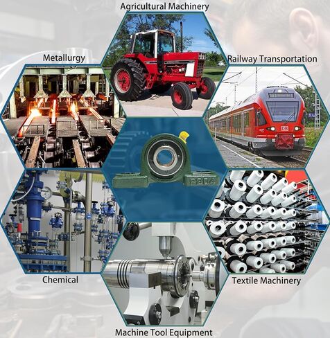 Tonmp 4 عبوات UCP204-12 محمل كروي مثبت على شكل وسادة - تجويف 3/4 بوصة - قاعدة من الحديد الزهر الصلب - محاذاة ذاتية in Kuwait