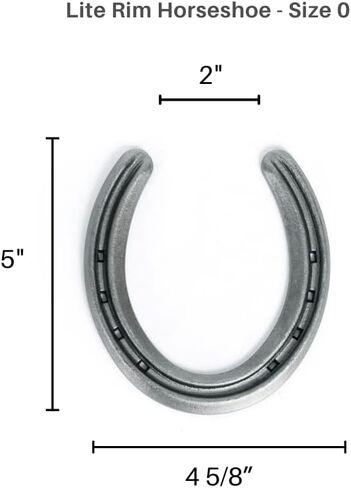 مجموعة حدوات الخيول الفولاذية من The Heritage Forge للخيول والحرف اليدوية والديكورات وألعاب الفناء الخلفي - مقاس حافة لايت 00 - 20 حذاءًا رمليًا in Saudi Arabia