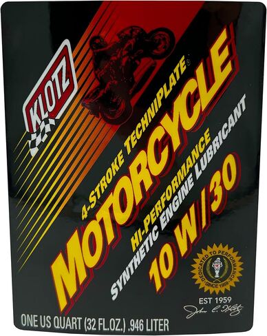 Klotz Techniplate دراجة نارية مع انتقال متكامل ، زيوت تشحيم زيت المحرك الاصطناعي HI-Performance لمحركات 4-Stroke | 10W-40-KL-840-1 Quart in Kuwait