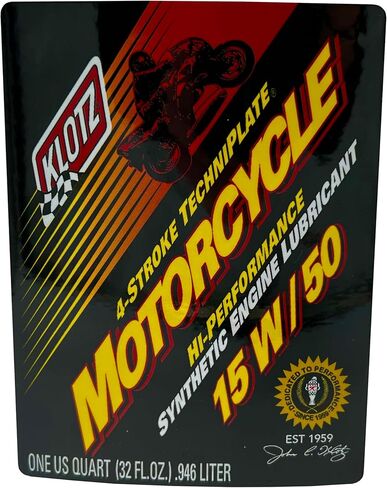 Klotz Motorcycle TechniPlate with Integrated Transmission, Hi-Performance Synthetic Motor Oil Lubricant for 4-Stroke Engines | 10W-40 – KL-840 – 1 Quart in Saudi Arabia