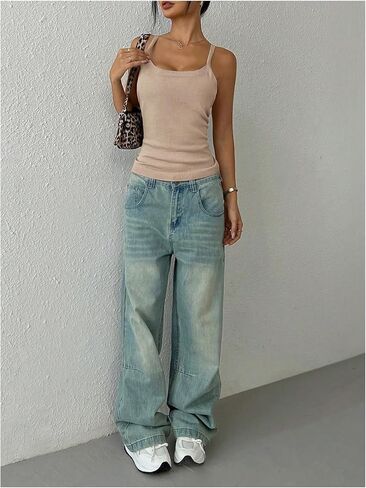 MakeMeChic Women's Tie Open Back Top Knit Backless Spaghetti Strap Going Out Tops in Kuwait
