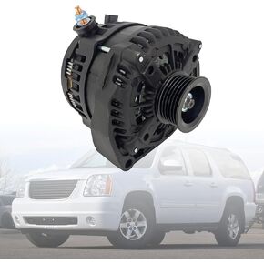15093928 Black 14V 300A High Output Alternator Compatible with Cadillac Escalade & for Chevy Avalanche Suburban Tahoe & for GMC Yukon 2007-2011，Compatible with Hummer H2 2008-2009，15857608